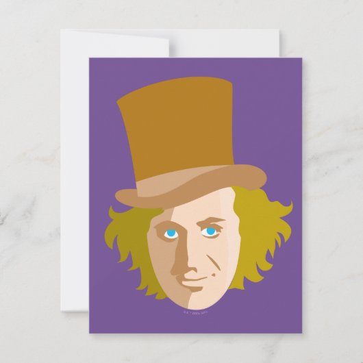 Carte De Correspondance Graphisme de visage pochoir Willy Wonka (Devant)