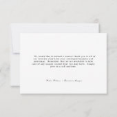 Carte De Correspondance Grappe de construction | Un Merci spécial (Dos)