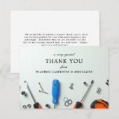 Carte De Correspondance Grappe de construction | Un Merci spécial (Devant / Derrière)