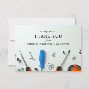 Carte De Correspondance Grappe de construction Un Merci spécial