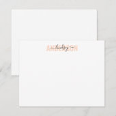 Carte De Correspondance Gras calligraphie Orange Personnalisé (Devant / Derrière)