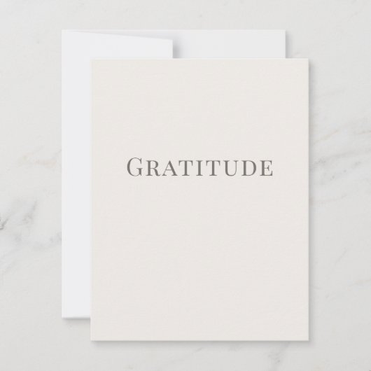 Carte De Correspondance Gratitude – Minimal Typography Design (Devant)