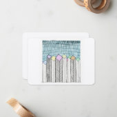 Carte De Correspondance Gratte-ciel schématique (Devant/Arrière en situation)