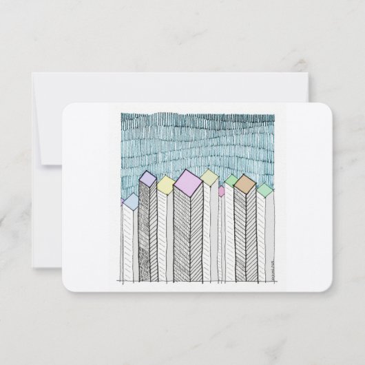 Carte De Correspondance Gratte-ciel schématique (Devant)