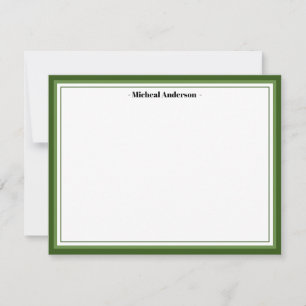 Carte De Correspondance Green Border Classic Personnalisé