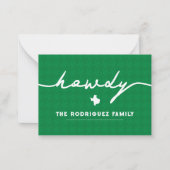 Carte De Correspondance Green Howdy Houndstooth Texas (Devant)
