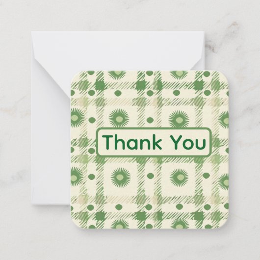 Carte De Correspondance Green Thank You Card (Devant)