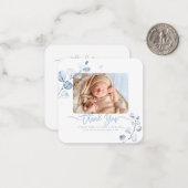 Carte De Correspondance Greenery Blue Gum Eucalyptus Baby Shower (Devant/Arrière en situation)