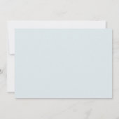 Carte De Correspondance gris bleu | Nom Scripté Moderne Personnalisé (Dos)