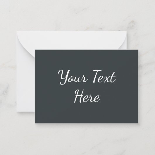 Carte De Correspondance Gris foncé Azur (Devant)