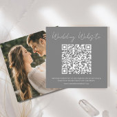 Carte De Correspondance Gris | RSVP | Site Mariage