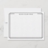 Carte de correspondance grise à double bordure min (Devant)