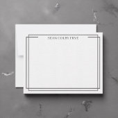 Carte de correspondance grise à double bordure min