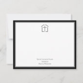 Carte de correspondance grise avec logo de votre é (Devant)