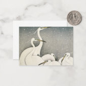 Carte De Correspondance Group of Egrets, 1925-1936 by Ohara Koson (Devant/Arrière en situation)