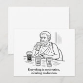Carte De Correspondance Guide d'Aristote pour la modération (Devant / Derrière)