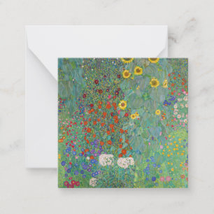 Carte De Correspondance Gustav Klimt - Jardin de campagne avec tournesols