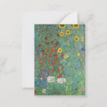 Carte De Correspondance Gustav Klimt - Jardin de campagne avec tournesols<br><div class="desc">Jardin de campagne avec des tournesols / Jardin de ferme avec des tournesols - Gustav Klimt en 1905-1906</div>