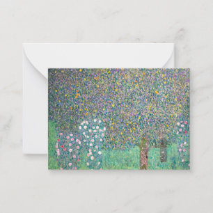 Carte De Correspondance Gustav Klimt - Roseraies sous les Arbres