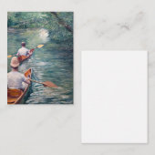 Carte De Correspondance Gustave Caillebotte - Canoës sur l'Yerres (Devant / Derrière)