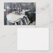 Carte De Correspondance Gustave Caillebotte - Toits sous la neige (Devant / Derrière)