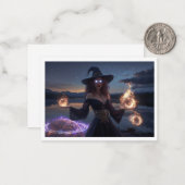 Carte De Correspondance Halloween Card (Devant/Arrière en situation)