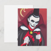 Carte De Correspondance Halloween Dracula (Devant / Derrière)