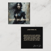 Carte De Correspondance Halloween gothique Nuit de Mystère (Devant / Derrière)