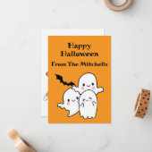 Carte De Correspondance Halloween heureux peut personnaliser (Devant/Arrière en situation)