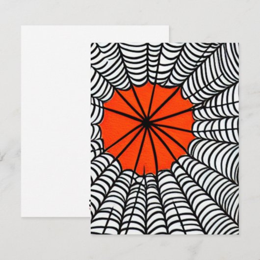 Carte De Correspondance Halloween Spider Web (Devant / Derrière)