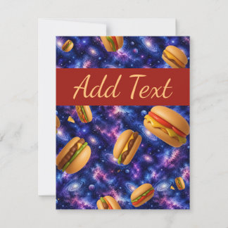 Carte De Correspondance Hamburgers dans l'espace