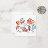 Carte De Correspondance Hamsters d'anniversaire (Devant/Arrière en situation)