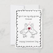 Carte De Correspondance Hand Drawn Silly Goose Funny Saying Valentines Day (Devant)