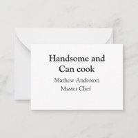 Handsome et peut cuisiner ajouter nom maître chef 