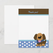 Carte De Correspondance HANDSOME PUPPY 4x5 Flat Merci note (Devant / Derrière)