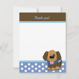 Carte De Correspondance HANDSOME PUPPY 4x5 Flat Merci note