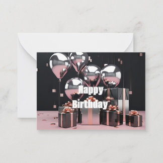 Carte De Correspondance Happy Birthday Flat Note Card
