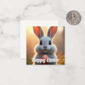 Carte De Correspondance Happy Easter Bunny in the Magic of Spring (Devant/Arrière en situation)