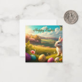 Carte De Correspondance Happy Easter in a Spring Landscape (Devant/Arrière en situation)