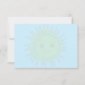 Carte De Correspondance Happy Face Sunshine Monogram Personalized (Dos)
