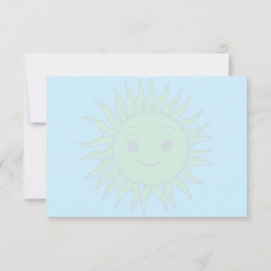 Carte De Correspondance Happy Face Sunshine Monogram Personalized (Dos)