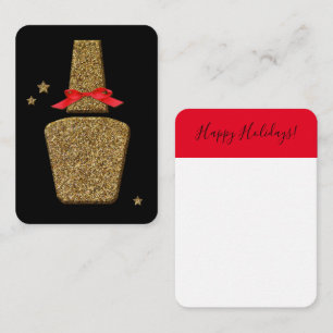 Carte De Correspondance Happy Holidays clou SALON - Your Logo + Text Note