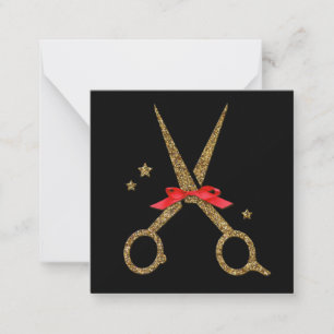 Carte De Correspondance Happy Holidays SALON - Ciseaux de coiffeuse