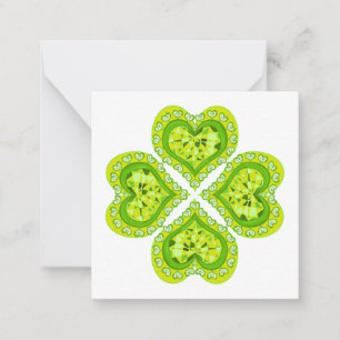 Carte De Correspondance Happy Jour de la Saint Patrick Tissu police 4 Carr