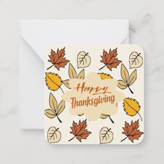 Carte De Correspondance Happy Thanksgiving (Devant)