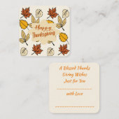 Carte De Correspondance Happy Thanksgiving (Devant / Derrière)