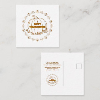 Carte De Correspondance happy thanksgiving