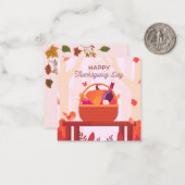 Carte De Correspondance Happy Thanksgiving (Devant/Arrière en situation)