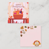 Carte De Correspondance Happy Thanksgiving (Devant / Derrière)