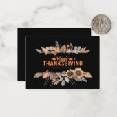 Carte De Correspondance Happy Thanksgiving (Devant/Arrière en situation)